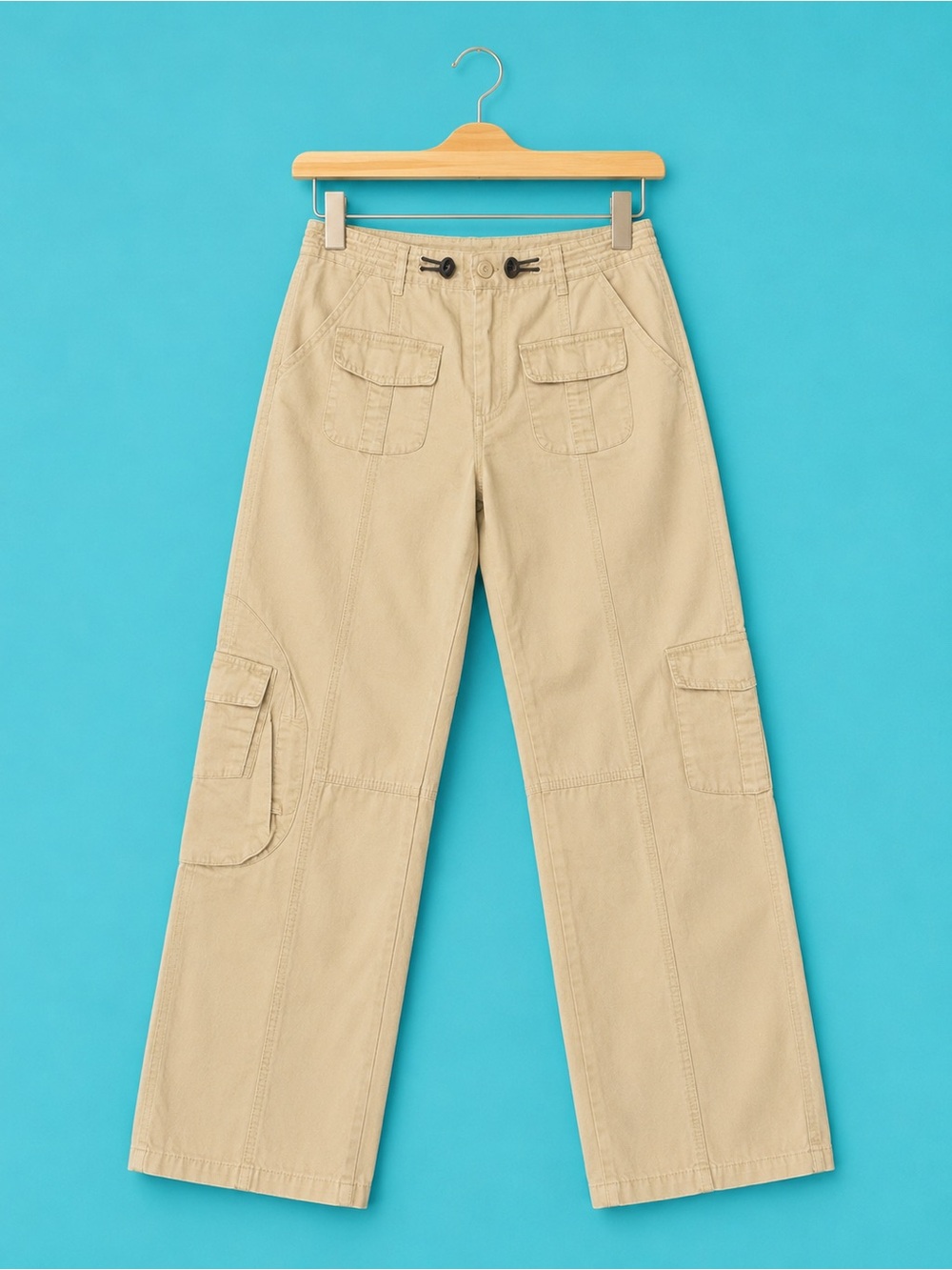 PacSun Women’s Khaki Cargo Pants with Utility Pockets